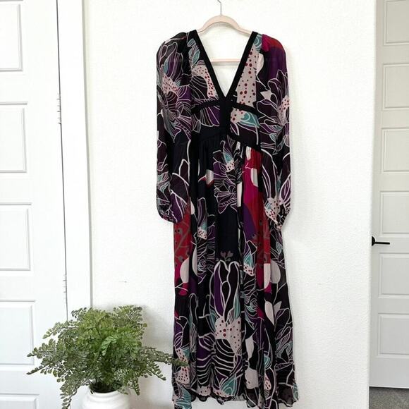 NWT Anthropologie Let Me Be Floral Midi Dress - Size S - Picture 7 of 8